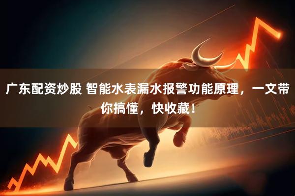 广东配资炒股 智能水表漏水报警功能原理，一文带你搞懂，快收藏！